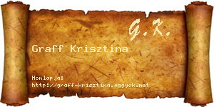 Graff Krisztina névjegykártya